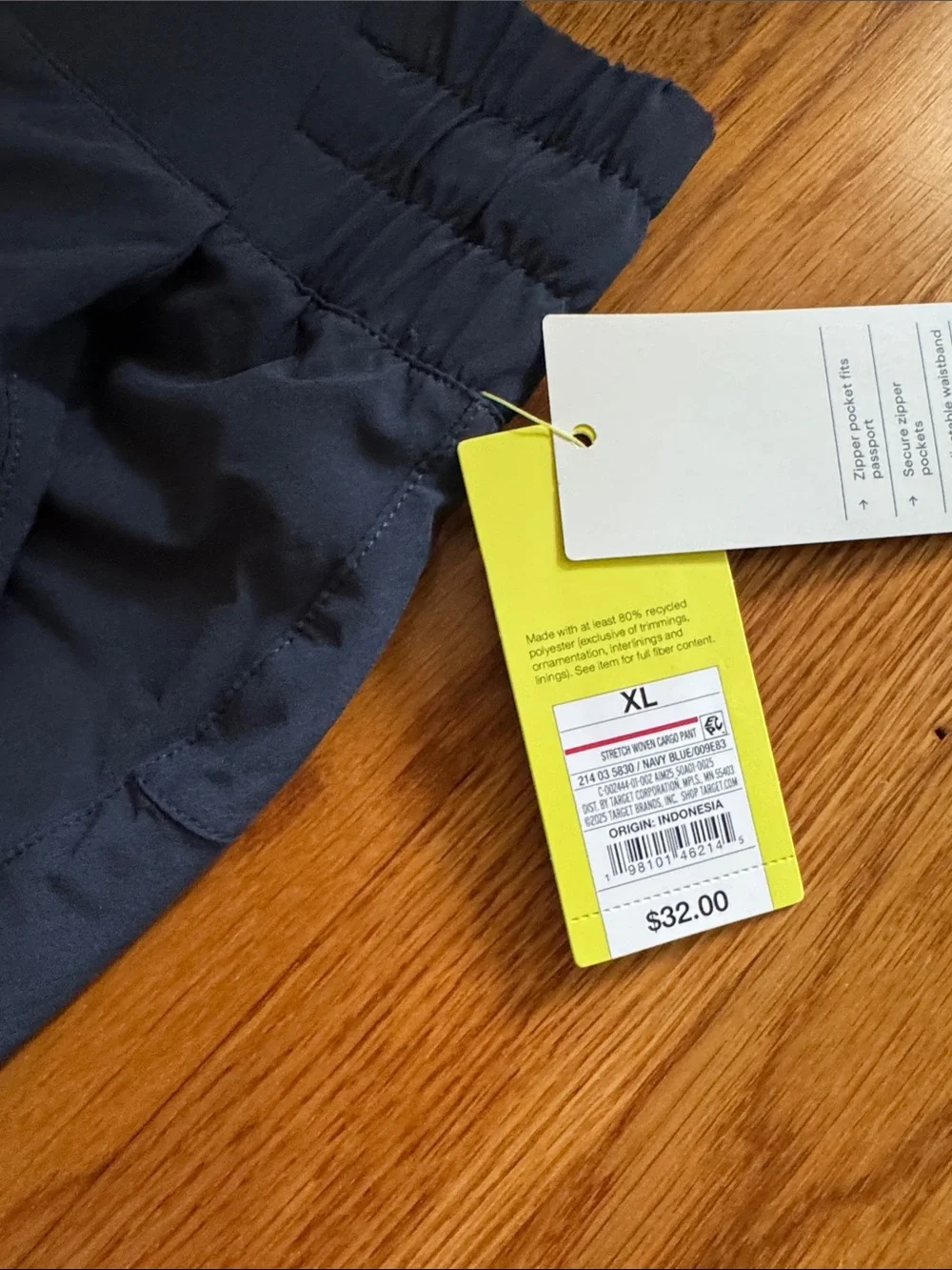 all in motion Women’s Navy Elastic-Waist Cargo Joggers Pants active ankle - Picture 4 of 6